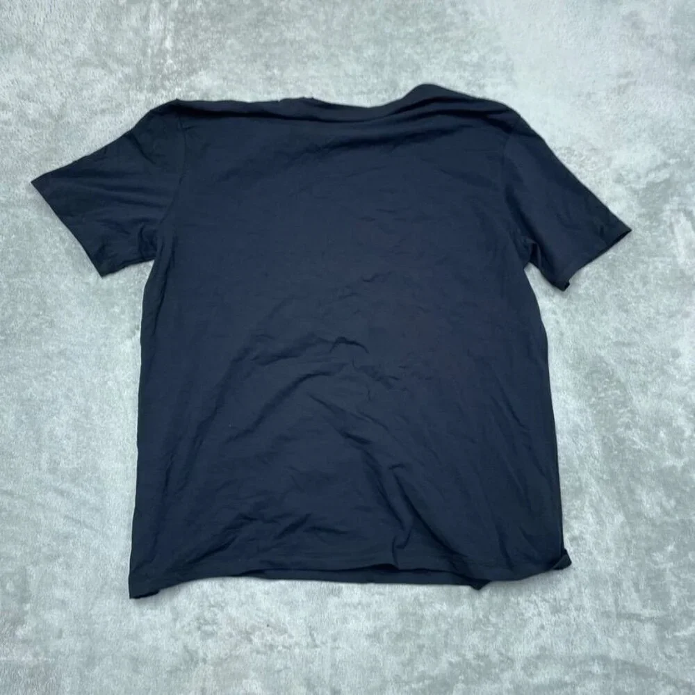 Banana Republic Essential Tee V-Neck 95% Cotton 5% Spandex Navy L a0888